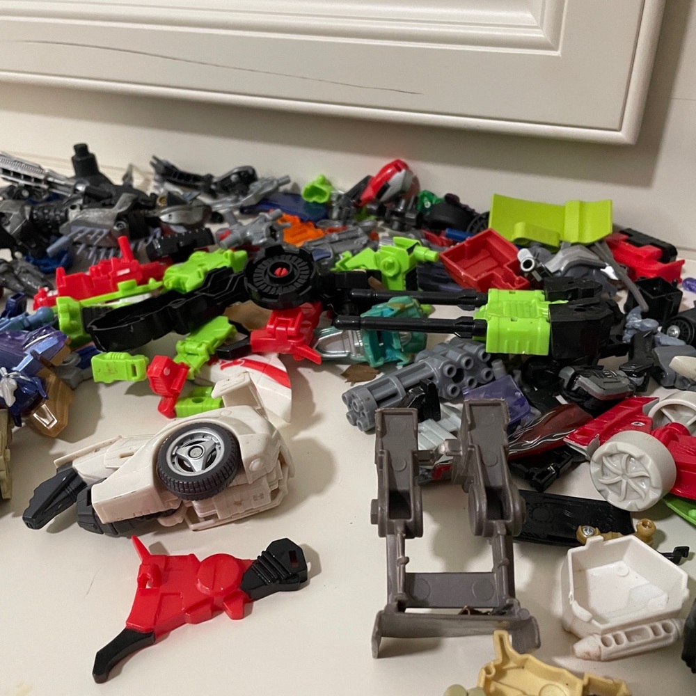Kids Assorted Toy Vehicle and Action Figure Parts - Mixed Colors